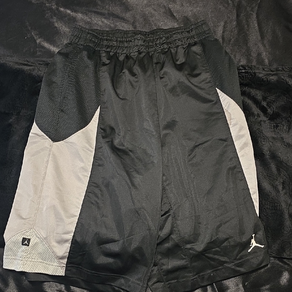 Jordan Black and Gray Athletic Basketball Shorts